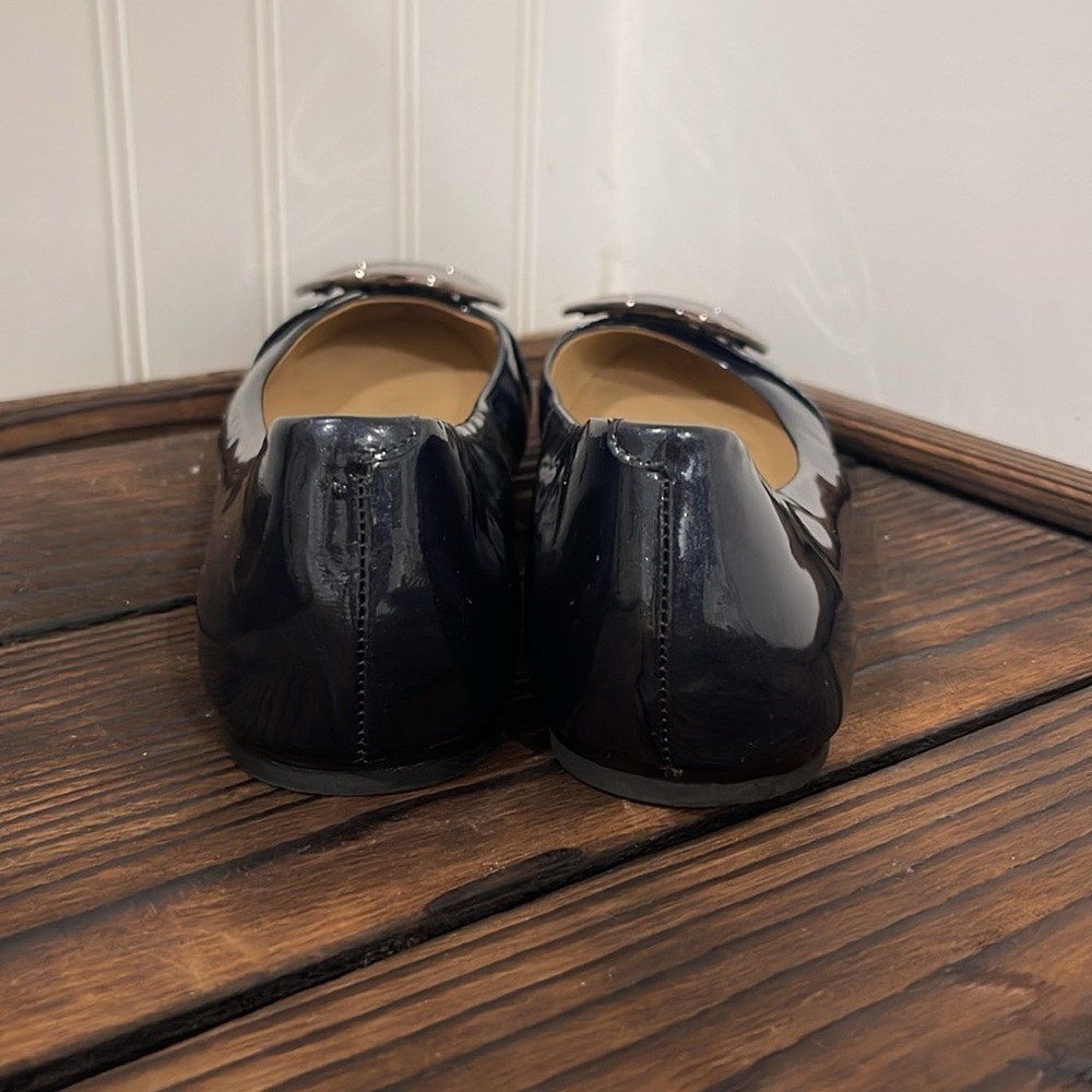 Michael Kors Black and Cream Cap-Toe Flats - Picture 5 of 8